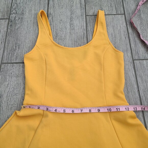 H&M Divided women's mustard yellow ribbed sleeveless dress size 6 - Picture 5 of 8